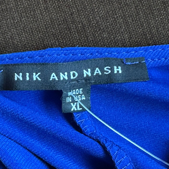 Nik & Nash New York Dress NWT Royal Blue Sleeves Sequence & Pearl Beading Sz XL. - Picture 8 of 13